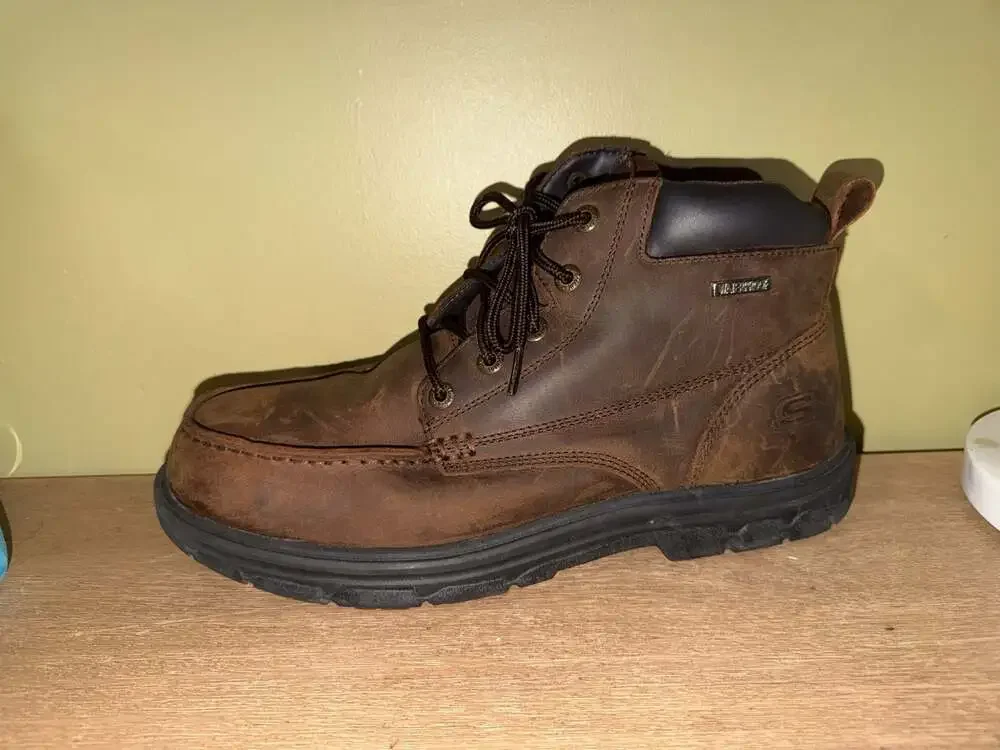 Skechers Work Relaxed Fit Vicksburk Gentain Waterproof Steel Toe Work Boots